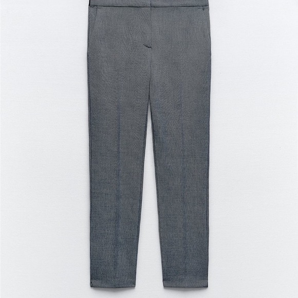 Zara Blue JOGGER WAIST PANTS NWT Size XXL 
Mid-rise tapered pants back elastic - Picture 6 of 9
